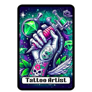 Wall Art Print - Colorful Tattoo Artist Decor - Work Office Bedroom-New